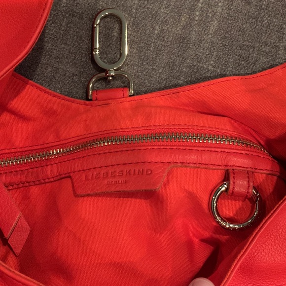 Liebeskind red leather hobo/bucket bag - Picture 2 of 9